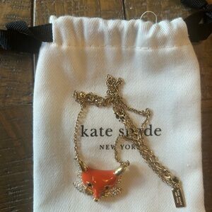 Kate Spade Orange Fox Pendant Necklace